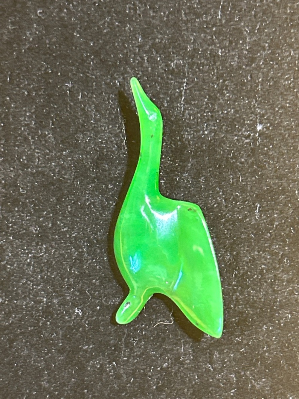 Vintage Canadian Nephrite Jade Hand-Carved Crane Brooch - Women Collectible